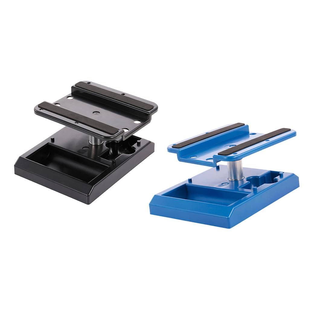 predolo Soporte de Trabajo para Coche RC de Mantenimiento Estación de Reparación Base Giratoria Plástico Resistente con 360 Grados y, Azul, 20 x 15.5 x 7 cm