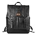Produktbild Koolertron Rucksack, PU Leder Wasserdicht Retro Laptoprucksack Wanderrucksack Hiking Backpack Damen Herren Schultertasche Rucksack Für Camping Reise Geeignet (schwarz)
