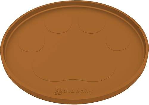 Miniatura 28 de Tapete grande de silicona para cuencos de comida y agua, 24 x 15 pulgadas, bordes elevados para evitar derrames, impermeable, protege el suelo