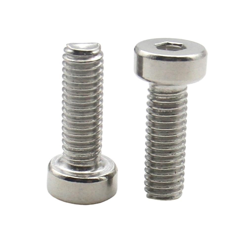 Tornillos de cabeza hexagonal acero inoxidable 304, 2-25 unidades, DIN7984, M4, M5, M6, M8, M10, M12, finos, cortos y baja(100mm,M6X10PCS)