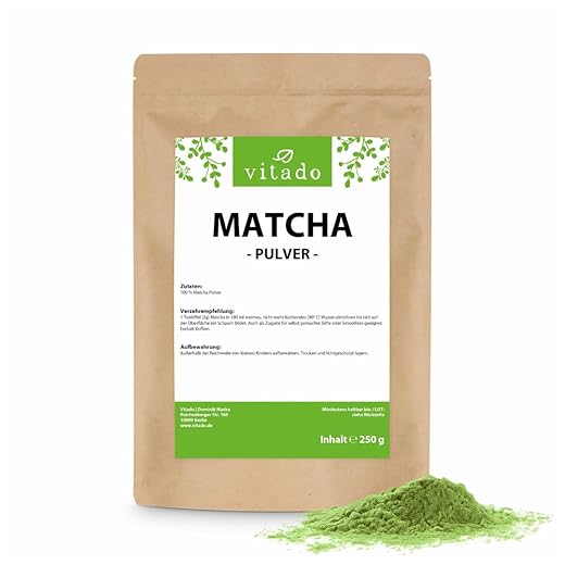 Matcha Tee Pulver - Grüner Tee - Ohne Zusätze - Höchste Qualität - 250g