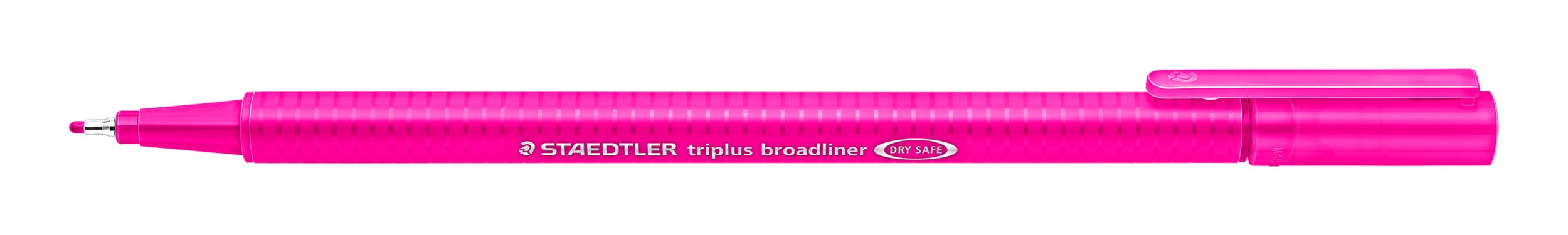 STAEDTLER 338 TB10-C Fineliner triplus (extra breit, ergonomische Dreikantform, Dry Safe, Tinte auf Wasserbasis, auswaschbar, Strichbreite ca. 0,8 mm, Klarfaltetui mit 10 brillanten Farben)