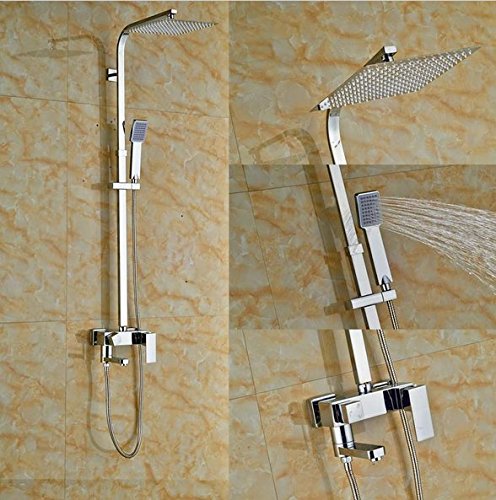 Douche de salle de bain laiton chromé Gowe anti-calcaire à fixation murale