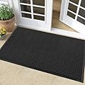 Yimobra Door Mat, All-Season Outdoor Indoor Sturdy Doormat for Home Entrance Floor, Heavy Duty Non Slip Front Door Mats Outdoor, Easy to Clean, Garage and Garden, 36 x 24 Inch, Black