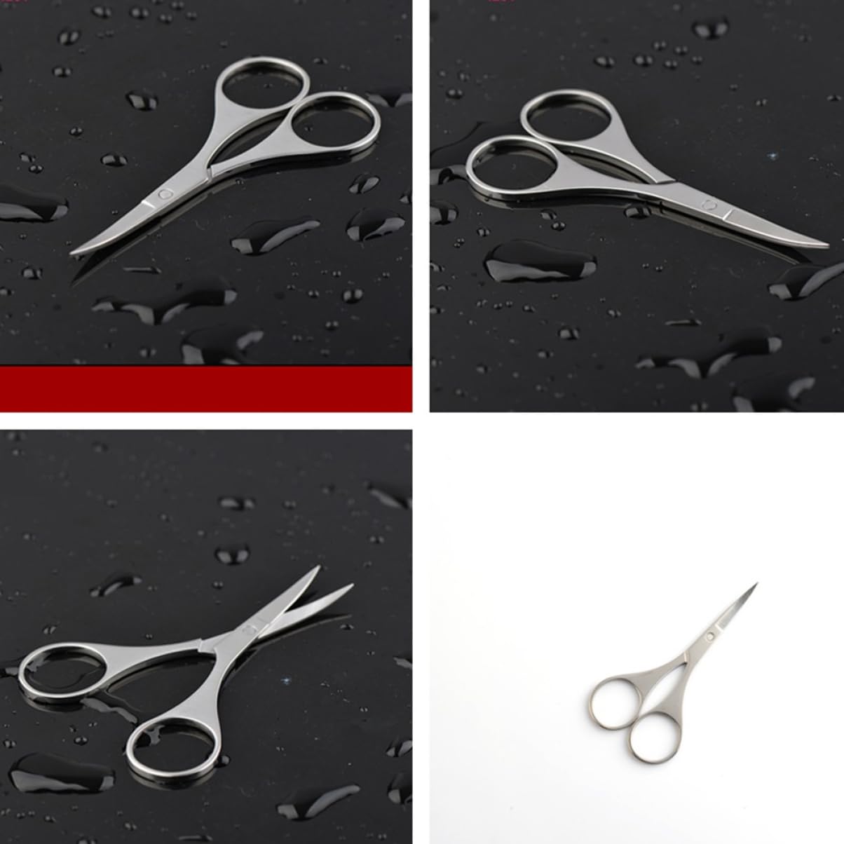 POPETPOP Tijeras de Acero Inoxidable para Vello Nasal y Cejas Puntas Redondas y Corte Seguro