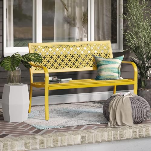 Grand Patio OUTDOOR BENCH Garden Benches With Anti-Rust Metal Powder Coated Frame thumb #6