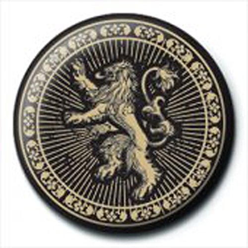 empireposter Game of Thrones – Lannister Sigil – Cravate Bouton Ø2,5 cm