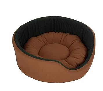 Pawsome Luxurious Soft Polyester Dog/Cat Bed (Brown), Brown ,Large