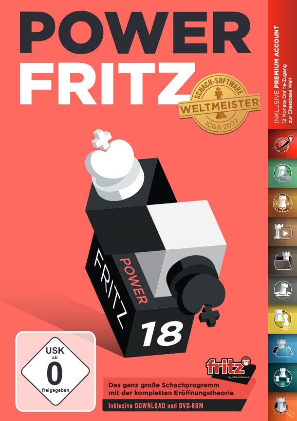 PowerFritz 18: Chess Software World Champion 2022 - Le très gros programme d'échecs sur PC avec une théorie d'ouverture complète