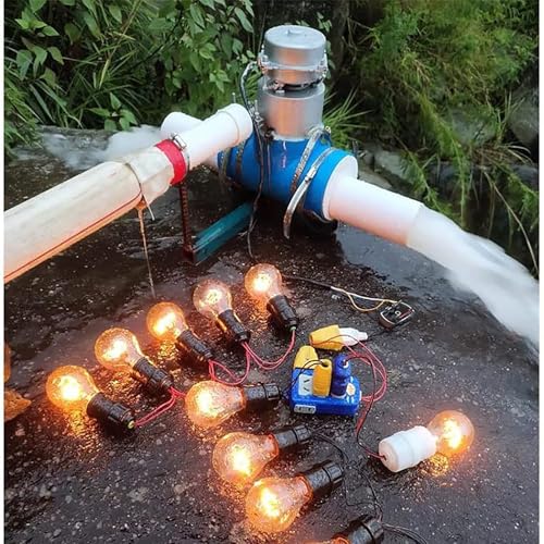 Generador hidroeléctrico horizontal de 1000 W, salida de CA, turbina de potencia micro hidráulica de cabeza baja para aplicaciones de ríos pequeños fuera de la red