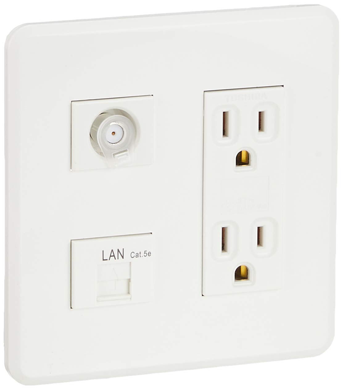 Amazon.co.jp: Abaniact 情報コンセント LAN/TV(4K8K対応) カテ5e AC