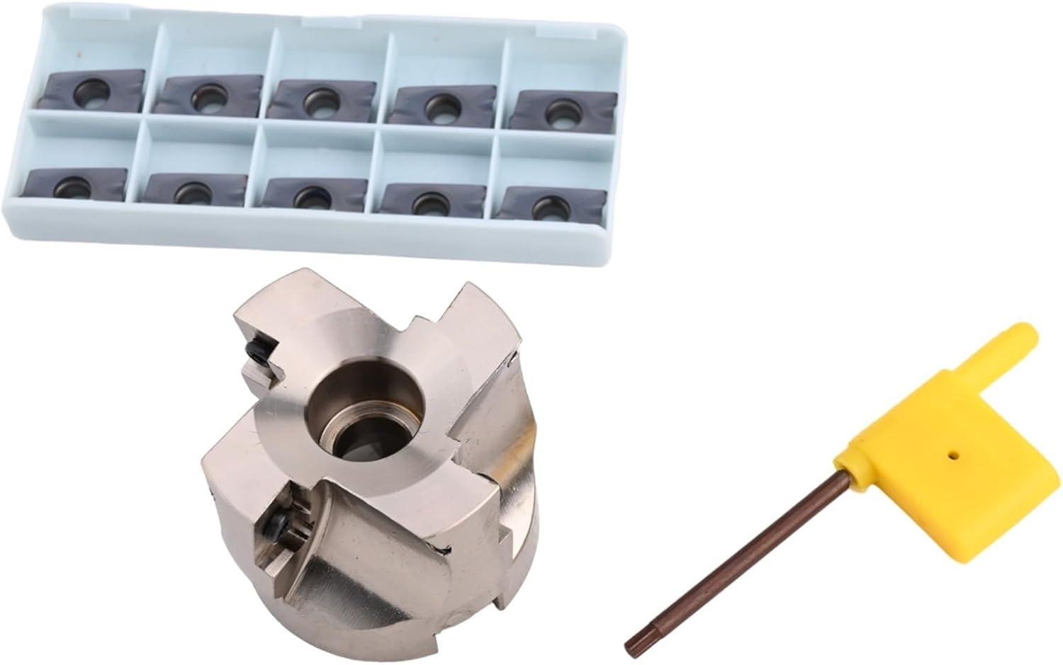5 Flute Face Milling Cutter Set BAP400R-50-22 50mm Diameter with APMT1604 Inserts for Steel Parts Processing