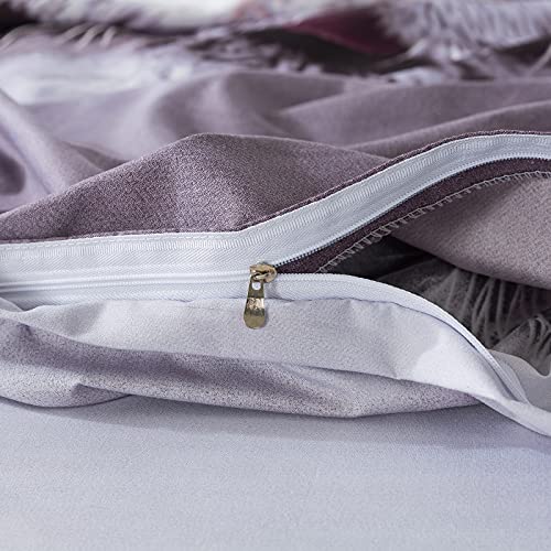 Cliab White Tiger Bedding Set Full Double Size 3D Animal Print For Kids Boys Teens Duvet Cover Set 7 Pieces(Fitted Sheet Included) #TOP5