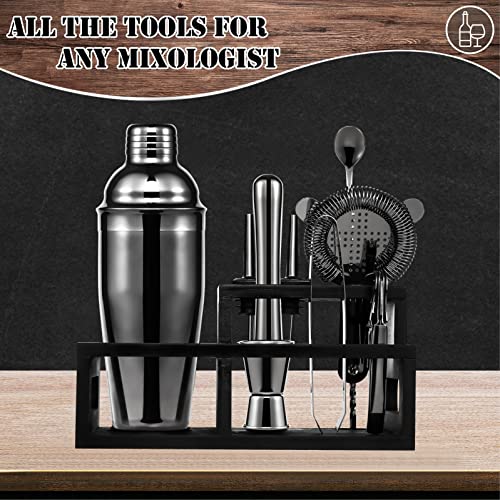Purism Bartender Kit,11 Pieces Home Cocktail Shaker Set With Cocktail Recipes Cards,Bar Tools Stainless Steel Cocktail Shaker Set With Stand,Apply To Home Make Mixed Drink&Various Cocktails #TOP3