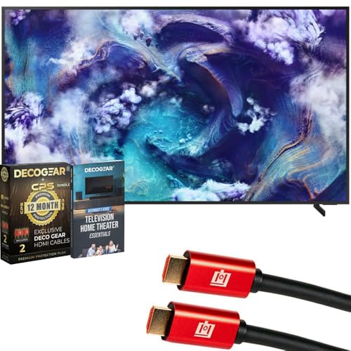 Samsung 85 inch Neo QLED 8K QN900F Vision AI Smart TV (2025) Bundle with CPS Exclusive 1-Year Protection, 2X 6Ft 4K HDMI Cable & Deco Gear Complete Home Theater Beginner's Guidebook