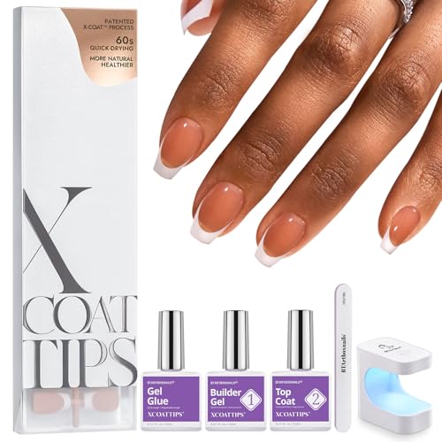 BTArtboxnails XCOATTIPS Gel Nail Kit - Short Coffin French Tip