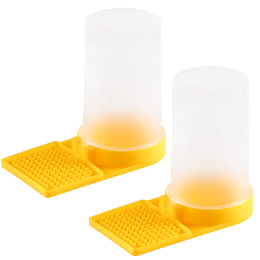 Skelang Beehive Beekeeping Water Dispenser, Plastic Bee Water Feeder, Honey Bee Hive Entrance Feeder for Bee Drinking, Beekeeper Tool, Pack of 2