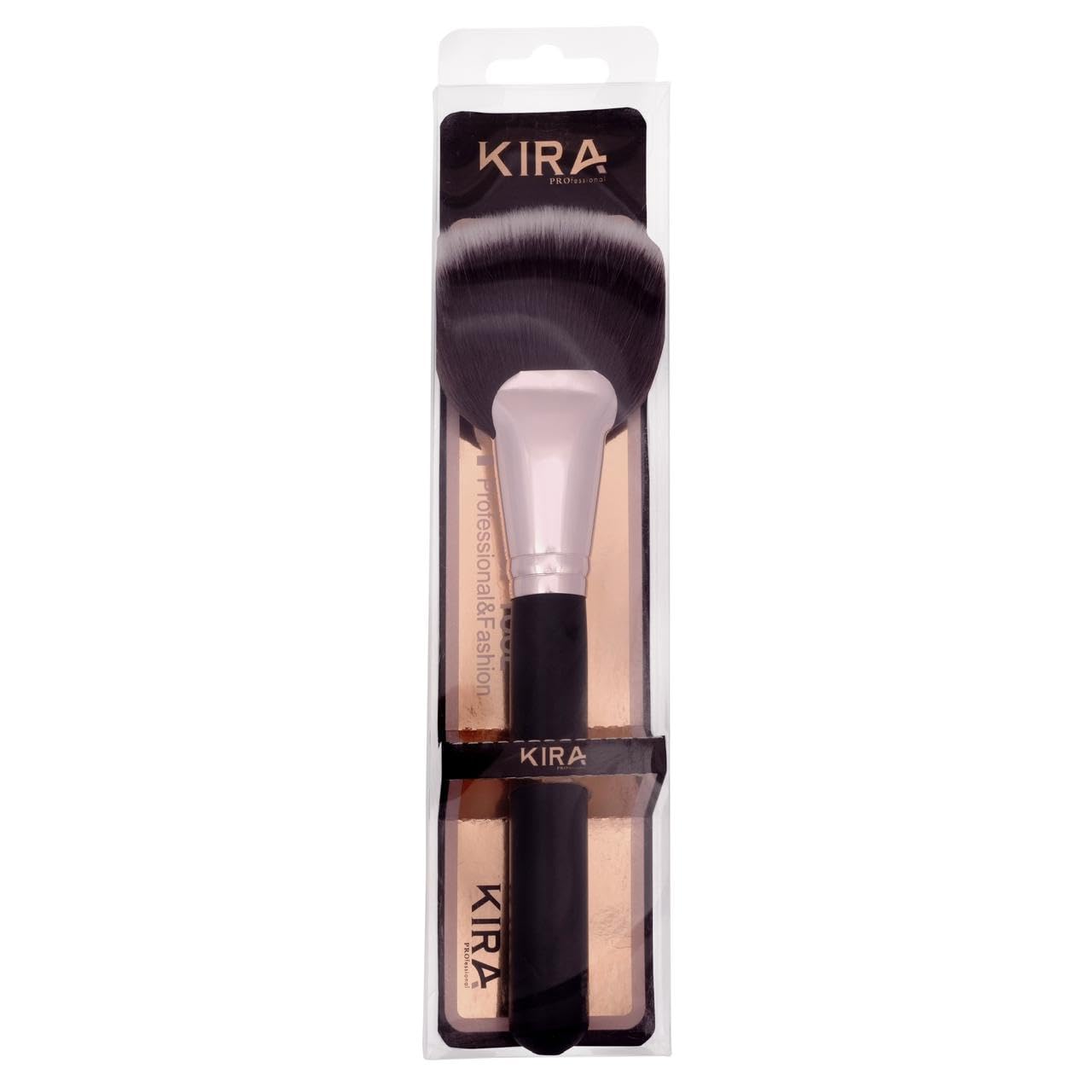 Kira Professional Fan Makeup Brush,Large Powder Brush For face soft synthetic bristles
