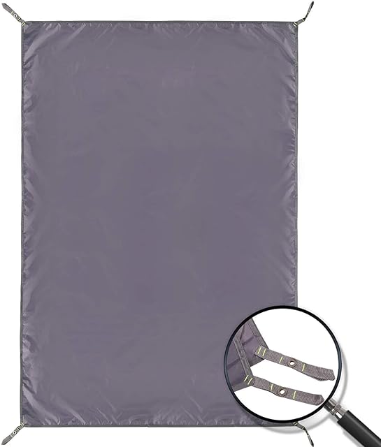 REDCAMP 140x210cm Large Waterproof Ground Sheet, Universal Heavy Duty Underlay Under Tent Tarp, Breathable Lightweight Compact Tent Footprint for Camping Hiking Outdoor