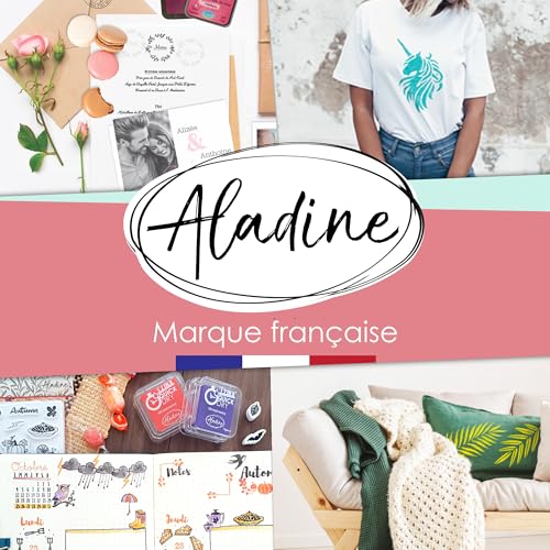 Aladine - Schablone & Halterung Mandala 20 cm – zum Erstellen von Mandalas in Dot Painting – Malerei auf Kieselstein, Holz, Stoff, Leinwand – Dotting Malerei Punkte – Kreatives Hobby – 85502