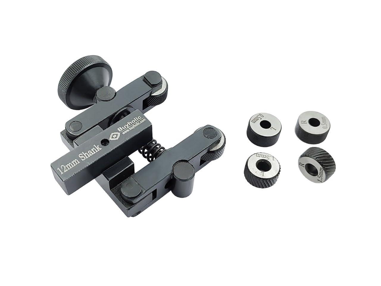 Buyohlic Outil de moletage 5,1 cm II Capacité 50 mm pour machine à tour – 3 paires x 3 molettes trempées différentes (capacité de 12 mm)