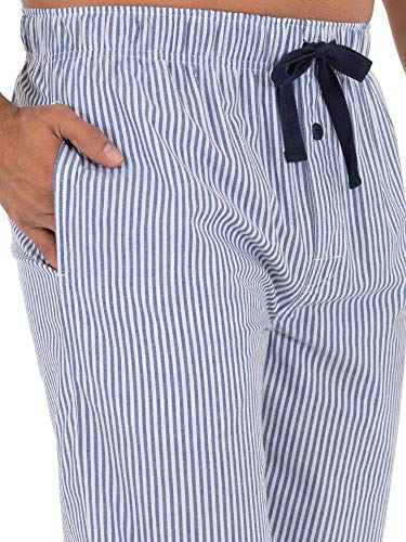 Fruit of the Loom Men's Woven Sleep Pant (Large, Blue Stripe)4