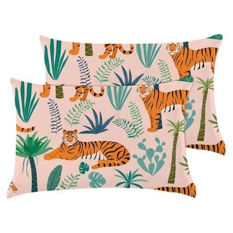 GABraden Pink-Jungle Pillowcase Set Cover
