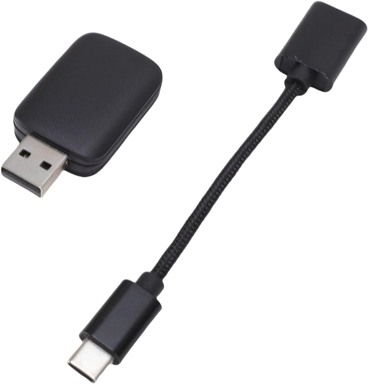Fabater Adapter Samochodowy do Gier, Adapter 2 w 1 do Gier Samochodowych na Androida, Podłączony Sieci Bezprzewodowej, Wi-Fi 6 i, Adaptery z Kablem USB na Typ C