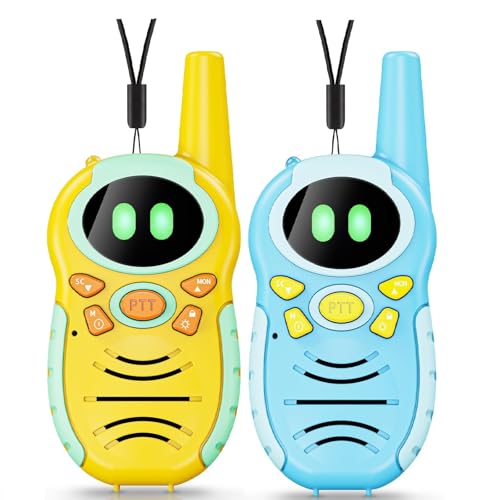 FIVAVA Walkie Talkie für Kinder,Walkie Talkie Aufladbare mit Taschenlampe,Große Reichweite von 5km,Funkgerät für Abenteuer im Freien,Camping,Wandern