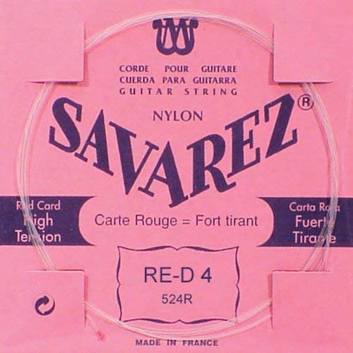 CUERDAS GUITARRA CLASICA - Savarez (524R) Carta Roja 4ª (Minimo 10 Unidades)