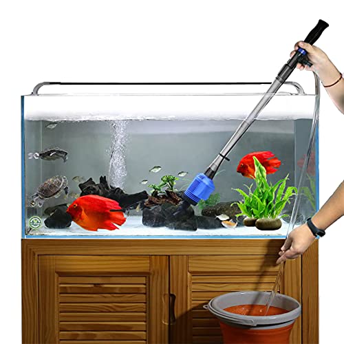 6 in 1 Pulizia Acquario Multifunzionale Sifone Acquario per Ghiaia Manuale Rapidamente Changer Acqua e Lavaggio di Sabbia Kit Sifone Aspirapolvere Pulizia Ghiaia Acquario con Ugello Lungo Kit - Image 8