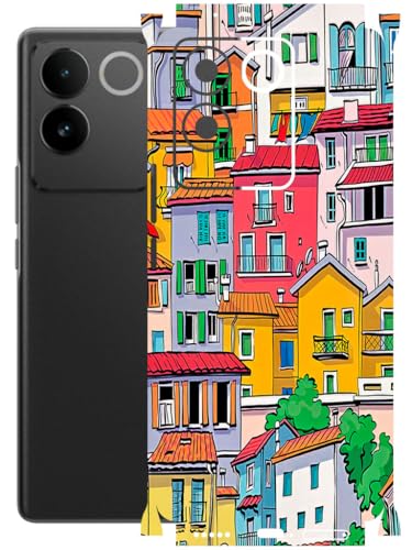 Image of AtOdds - Full Body Back Screen Guard Protector Film - Lamination Wrap Skin Sticker Compatible with IQOO Z7 PRO (5G) | Scratchproof Matte Finish (Concrete Jungle)