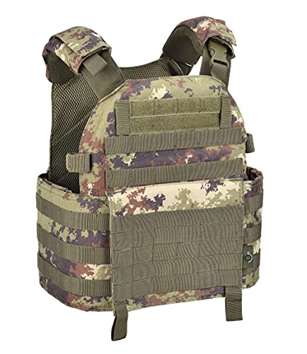  OUTAC Vest Carrier 1000D Poly Gilet TATTICO Softair Molle Militare OT-BAV12 VI OD CT VEGETATO Coyote Verde (VEGETATO Italiano)