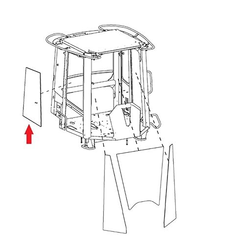 Cristal de cabina lateral compatible con John Deere para modelos JD Loader 764 444K 524K 544K 624K 644K 724K
