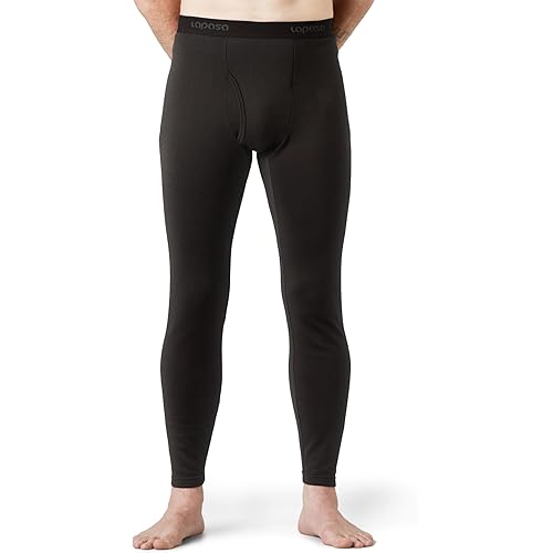 LAPASA Men's Thermal Underwear Bottom Long Johns Pants Base Layer Lightweight Midweight Heavyweight Cold Weather M10/M25/M56