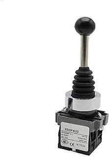 Industrial Switches 2NO 2 Position Latch XD2-PA12 PA14 Joystick Controller Spring Return Rotary Cross Toggle Switches Reset PA22 PA24 4NO 4 Position (Color : XD2PA22)