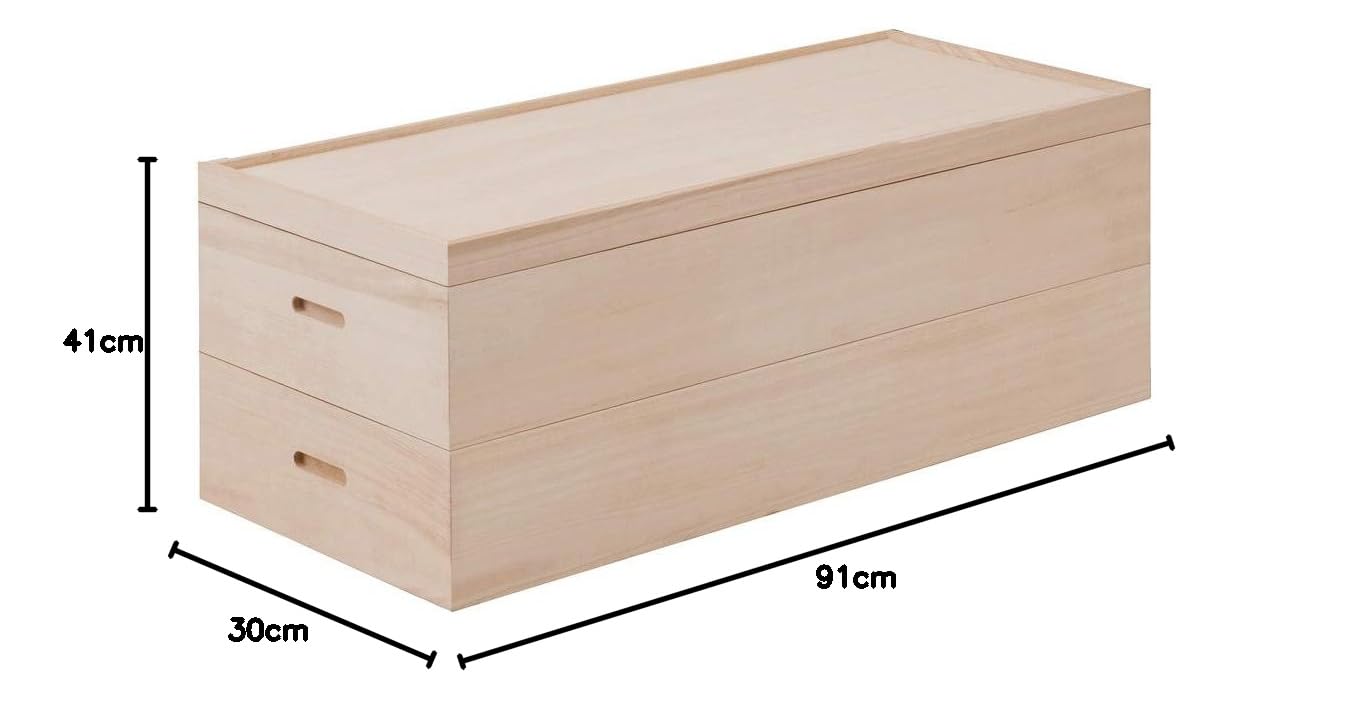 Amazon｜桐衣装箱2段 深深型 桐衣装ケース2段 高級桐ケース 箪笥