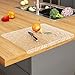 JJL Tagliere in acrilico con bordo da banco, 51 x 40 cm - Senza BPA, antiscivolo, motivo ondulato, utilizzato per proteggere i piano cucina, regalo creativo immagine