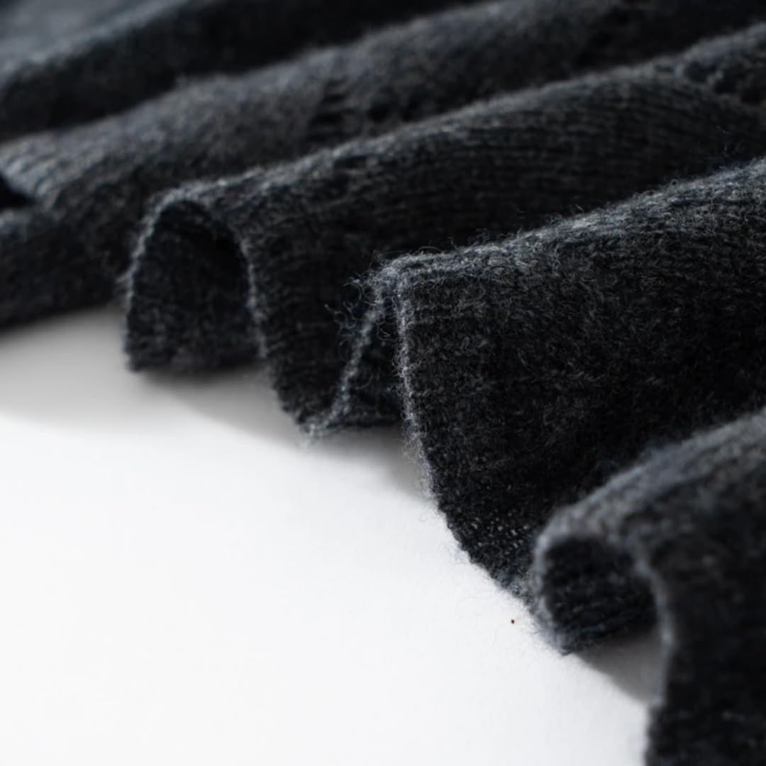 Schal Damen Kaschmir Damen Zweifarbig Cut-Out Schal Und Schal Wärme Farbverlauf Gestrickte Multifunktionsweste Paarhals