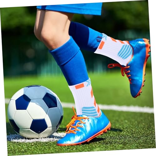 BESPORTBLE 1pair Youth Basketball Socks Comfortable Mid Calf Athletic Socks for Boys and Girls Non- Design for Outdoor Sports and School Activities4