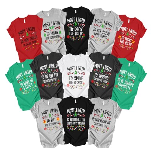 Family Christmas Shirts, Most Likely to, Cute Christmas Shirt, Group Shirts, Matching Christmas Shirt, Funny Christmas Party, Custom Shirt