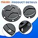 Mgoodoo 2Pcs 4inch Boat Hatch,Boat Round Non Slip Inspection Hatch Deck Plate Hatch with Detachable Water Tight Lid Cover and Mounting Screws for Marine Boat Yacht Kayak RV