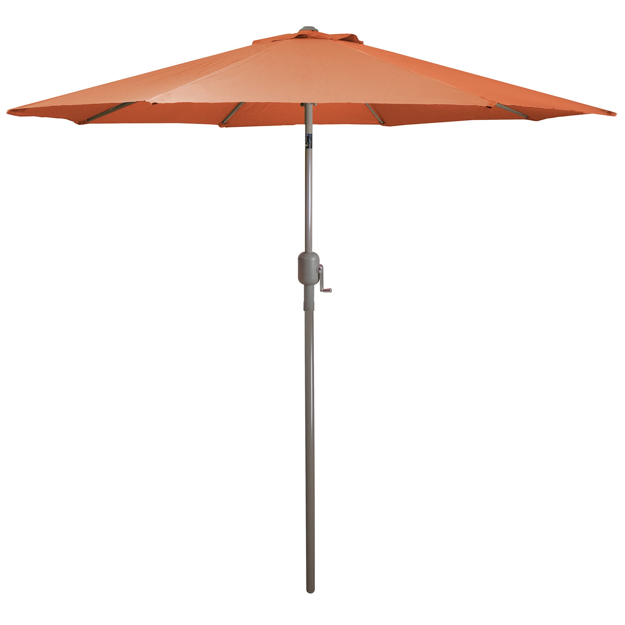 Northlight 9ft Outdoor Orange Patio Umbrella with Hand Crank and Tilt