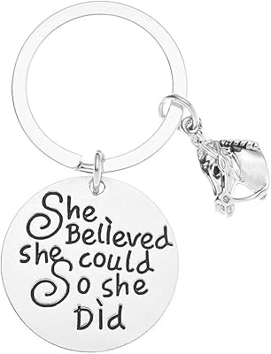 Sportybella Equestrian Charm Keychain Customized Horse Lovers Jewelry for Women and Girls, Cowgirl Jewelry, for Her