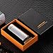 Cigar Lighter Butane Windproof 3 Flame Lighter with Punch and Visible Transparent Window Flame Adjustment(Silver1)