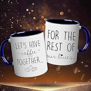 BSQUIELE Gift For Couple - Couple Mug Set - Gifts Set For Wife, Husband, Mom, Dad - Bridal Shower, Engaged, Christmas, Wedding, Birthday Gifts For Bride, Groom, Mr, Mrs, Him, Her BSQUIELE Gift For Couple Couple Mug Set Gifts Set For Wife Husband Mom Dad Bridal Shower Engaged Christmas Wedding Birthday Gifts For Bride Groom Mr Mrs Him Her