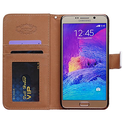 Bfun Packing Bcov Purple Flower Sugar Skull Leather Wallet Case For Samsung Galaxy S7 Edge #TOP5