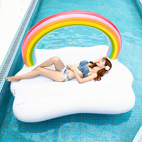 QJJML Inflatable Floating Row, PVC Thick Floating Row Swimming Ring Inflatable Adult Swimming Ring,E