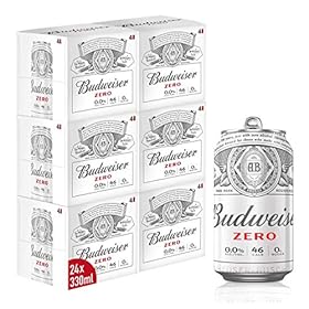 Budweiser Zero 0% Alcohol Free Lager Beer Can, 24 x 375 ml Budweiser Zero 0% Alcohol Free Lager Beer Can, 24 x 375 ml – Budweiser
