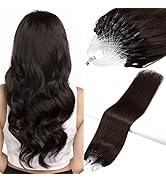 Micro Beads Hair Extension 0.5g/s 100s Straight Human Hair Extensions Easy Loop Brazilian Remy Ha...